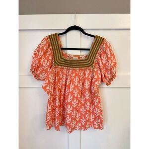 Sister Mary embroidered top size medium EUC